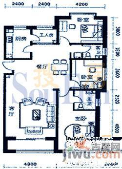 方迪家园2室2厅2卫140.1㎡户型图