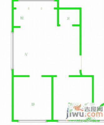 今日阳光A区2室1厅1卫98㎡户型图