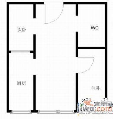 春江花月A区2室0厅1卫86㎡户型图