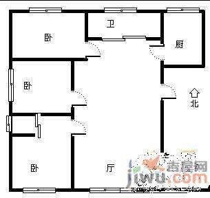 东环国际3室2厅2卫127㎡户型图