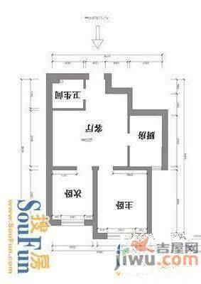 新伟庭院2室2厅1卫101㎡户型图