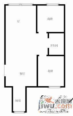 新伟庭院2室2厅1卫101㎡户型图