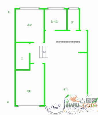 金硕园3室2厅2卫154㎡户型图