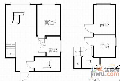 黎明西部风情2室1厅1卫126㎡户型图