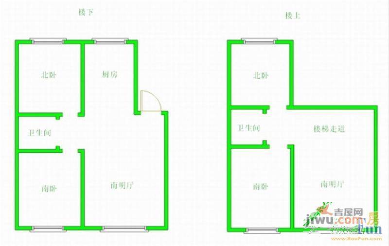 黎明西部风情2室1厅1卫126㎡户型图