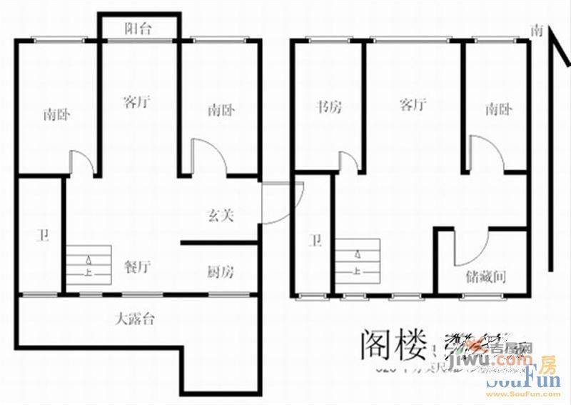 黎明西部风情2室1厅1卫126㎡户型图