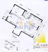 千缘爱城2室1厅1卫102.2㎡户型图