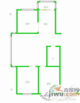 昊翔家园2室2厅1卫120㎡户型图