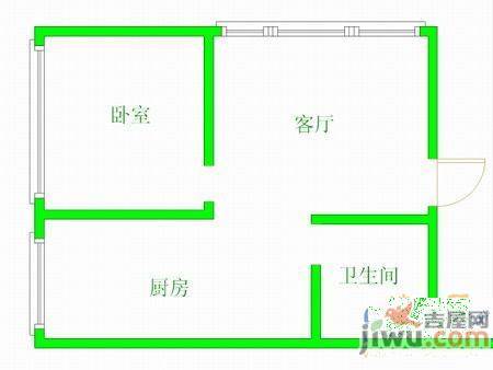 罗曼春天1室1厅1卫48㎡户型图