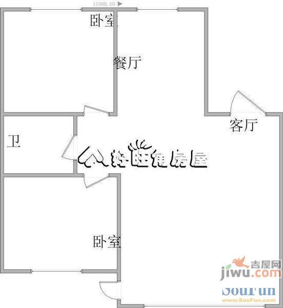 罗曼春天1室1厅1卫48㎡户型图