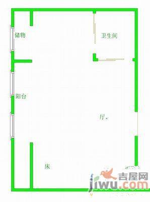 罗曼春天1室1厅1卫48㎡户型图