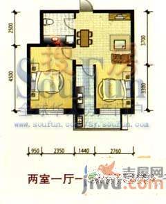 大禹兰庭花园2室1厅1卫67.9㎡户型图