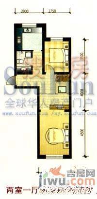 大禹兰庭花园2室1厅1卫67.9㎡户型图