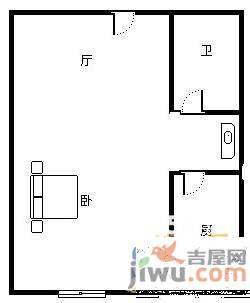 滑翔六小区2室1厅1卫户型图