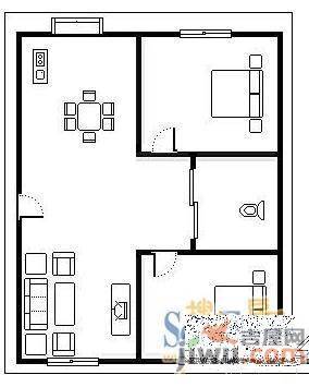 新庭家园1室2厅1卫户型图