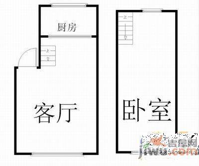 新庭家园1室2厅1卫户型图