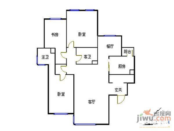 维士伊丽雅特湾2期2室1厅1卫户型图