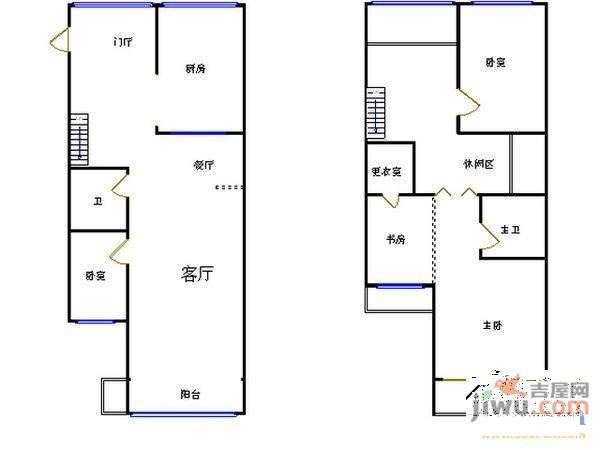 维士伊丽雅特湾2期2室1厅1卫户型图