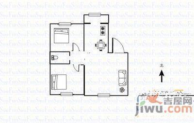 化院小区2室2厅1卫105㎡户型图