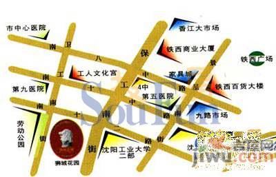 狮城花园位置交通图图片