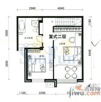 万科金色家园3室2厅2卫150㎡户型图