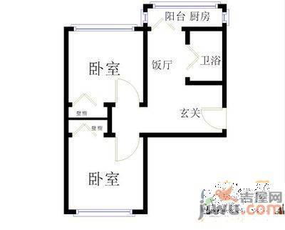 魁星小区1室1厅1卫42㎡户型图