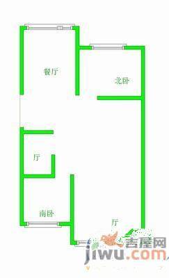 水调歌城三期2室2厅1卫82㎡户型图