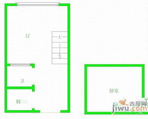 南九社区1室1厅1卫33㎡户型图