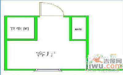 南九社区1室1厅1卫33㎡户型图