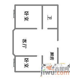 东环国际花园二期2室2厅1卫89㎡户型图