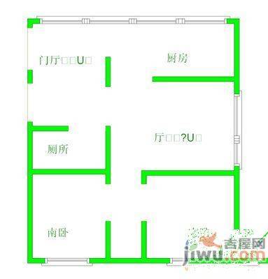 东环国际花园二期2室2厅1卫89㎡户型图