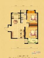 荣盛香缇澜山2室2厅1卫77.9㎡户型图