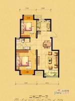 荣盛香缇澜山2室2厅1卫75.1㎡户型图