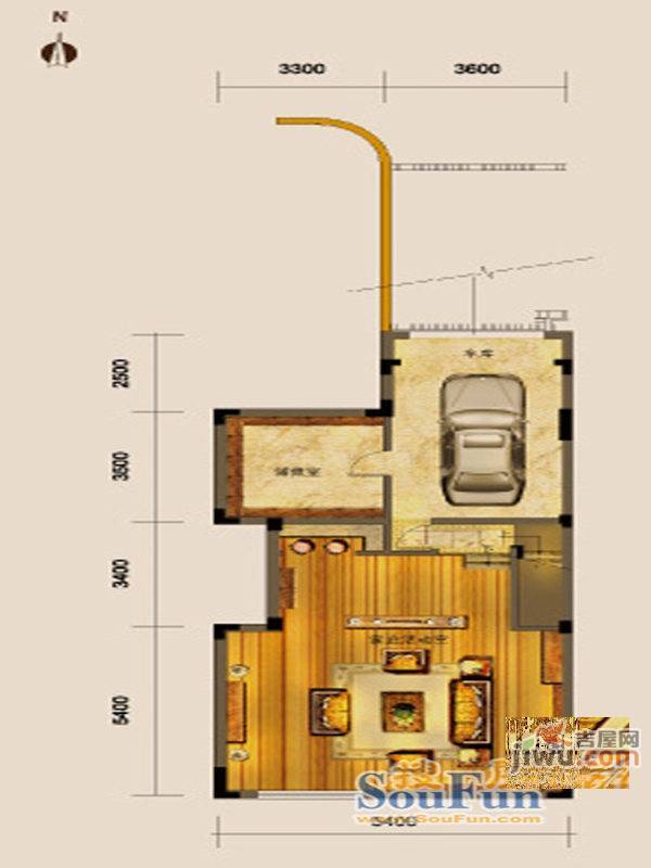 中海城爱丁堡别墅3室2厅3卫206㎡户型图