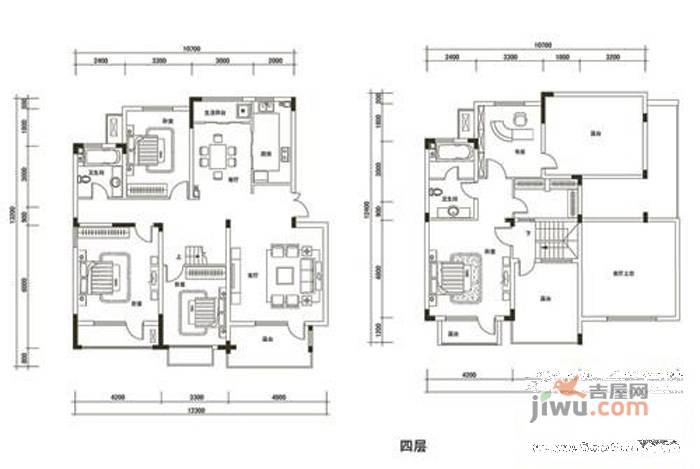 金地长青湾·丹陛2室3厅2卫160㎡户型图