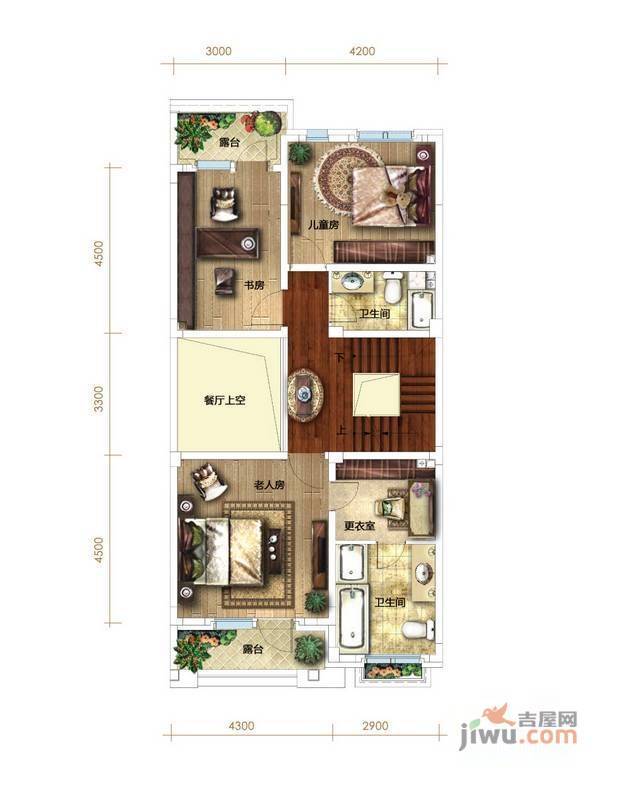 华润·橡树湾7室3厅5卫315㎡户型图