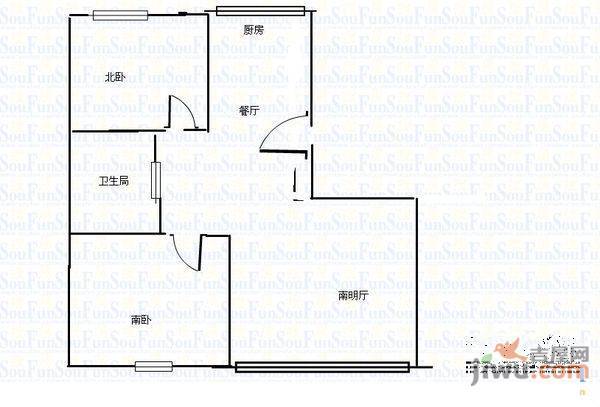 博隆金水湾家园3室2厅2卫131.7㎡户型图