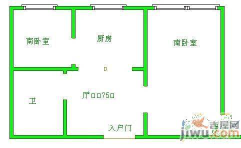 雷凯尼绅1室1厅1卫53㎡户型图