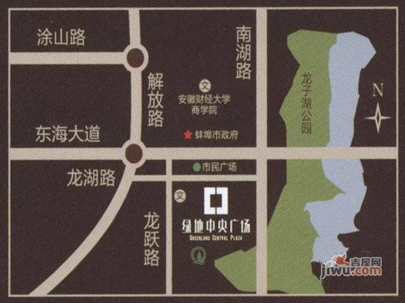 绿地中央广场位置交通图