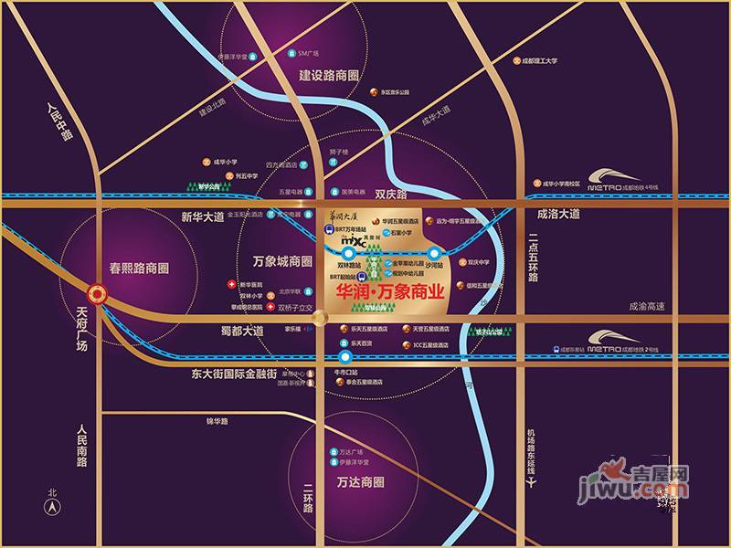 华润中心位置交通图图片