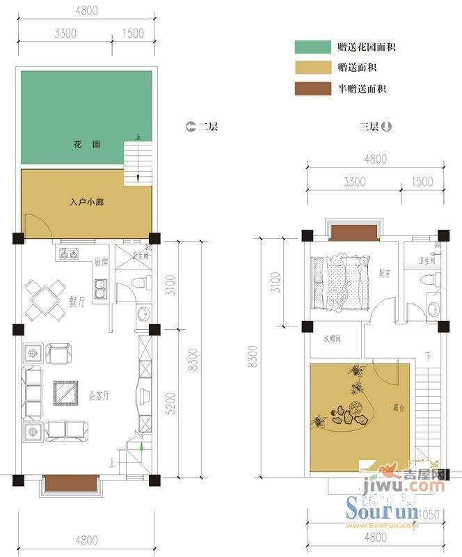 青城顶尚1室1厅1卫70.3㎡户型图