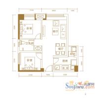 绿地之窗商铺2室2厅1卫69㎡户型图