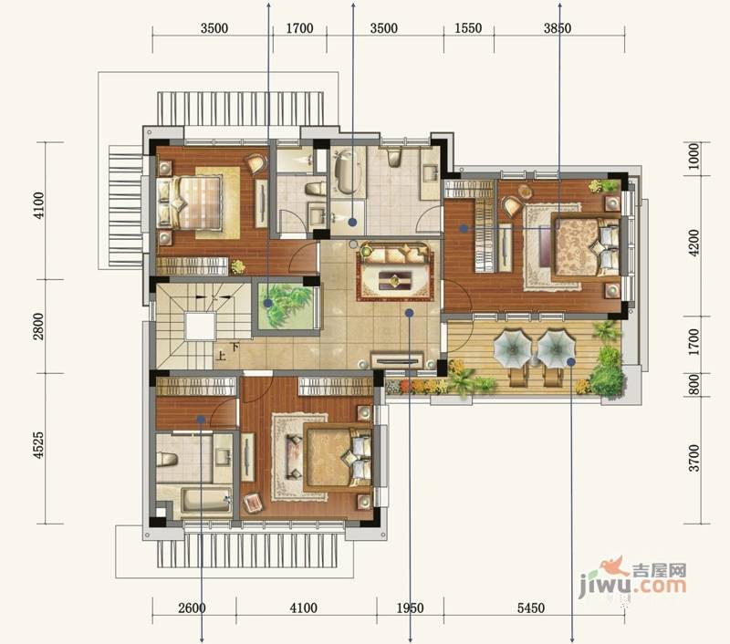 优墅5室4厅5卫330㎡户型图