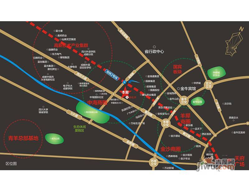 中国西部国际珠宝中心位置交通图图片