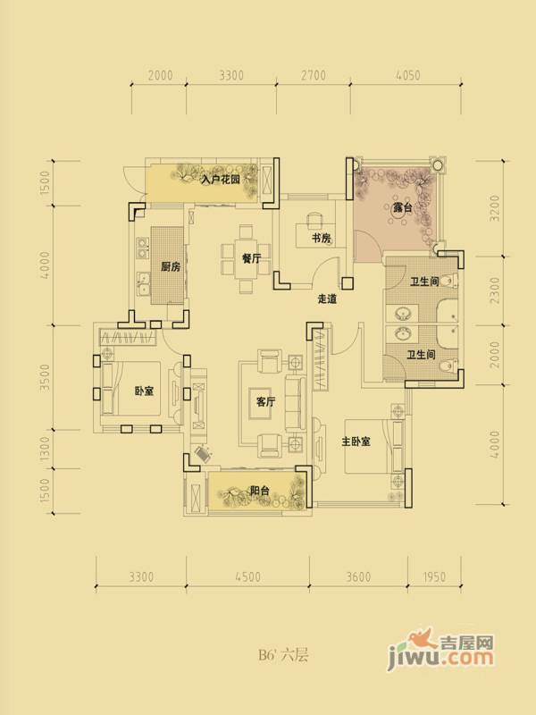 钱江凤凰城4室3厅3卫258㎡户型图