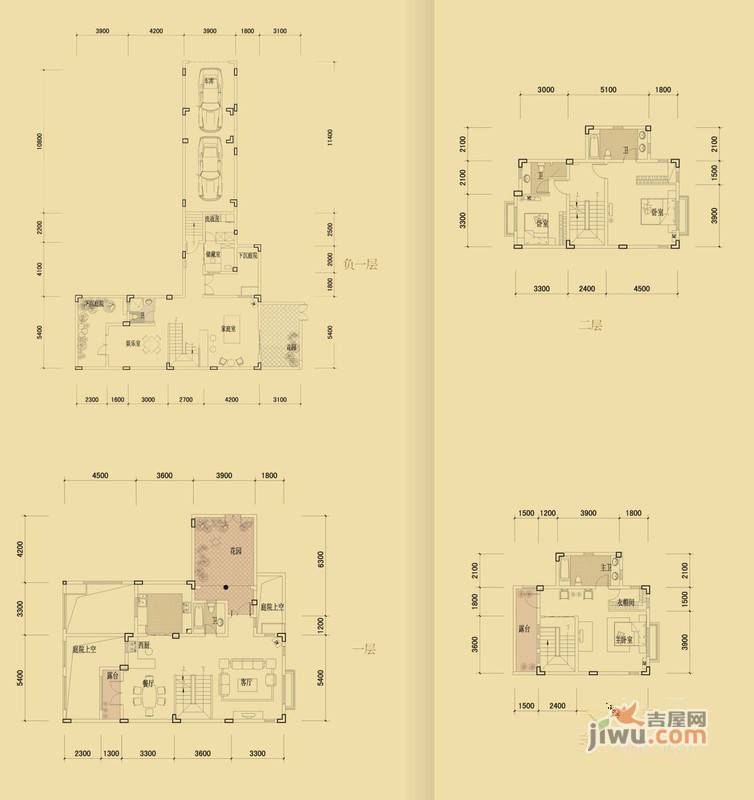 钱江凤凰城4室3厅3卫258㎡户型图