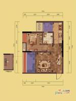 融创嘉德庄园2室2厅1卫47㎡户型图