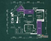 远洋高尔夫国际社区果岭洋楼2室2厅1卫55㎡户型图