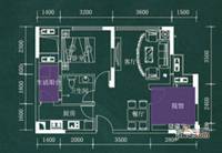 远洋高尔夫国际社区果岭洋楼2室2厅1卫50㎡户型图