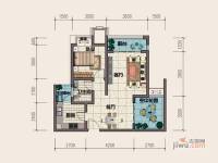 琳昌上上城1室1厅1卫54.7㎡户型图